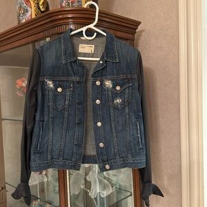 Rag and Bone denim/ leatherger jacket